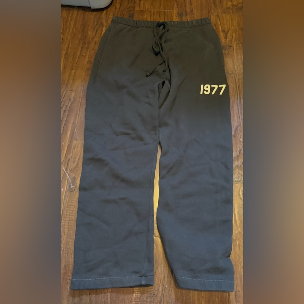 Essentials Black Fleece-Lined Sweatpants